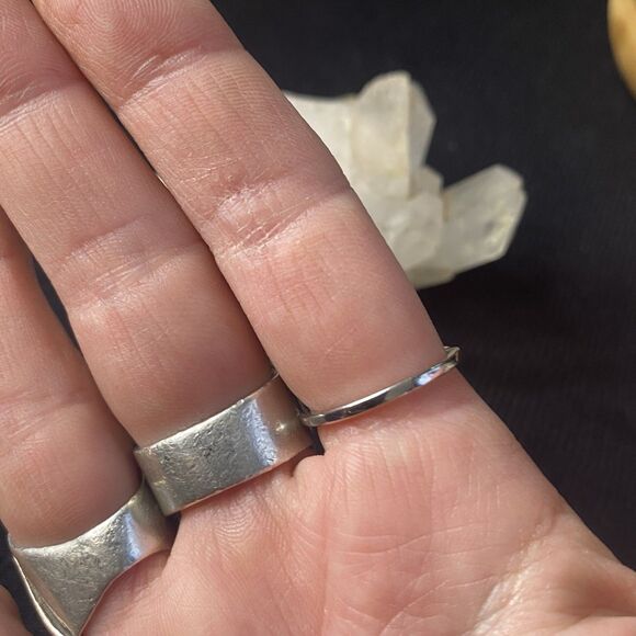 NIB 925 Sterling Silver Witch Knot Protection Ring. Black CZ Stone. Witchy. 7 - Picture 9 of 13